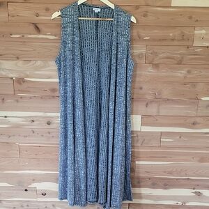LuLaRoe Joy Sleeveless Vest, Size M, Gray & Black Geometric Pattern, Soft